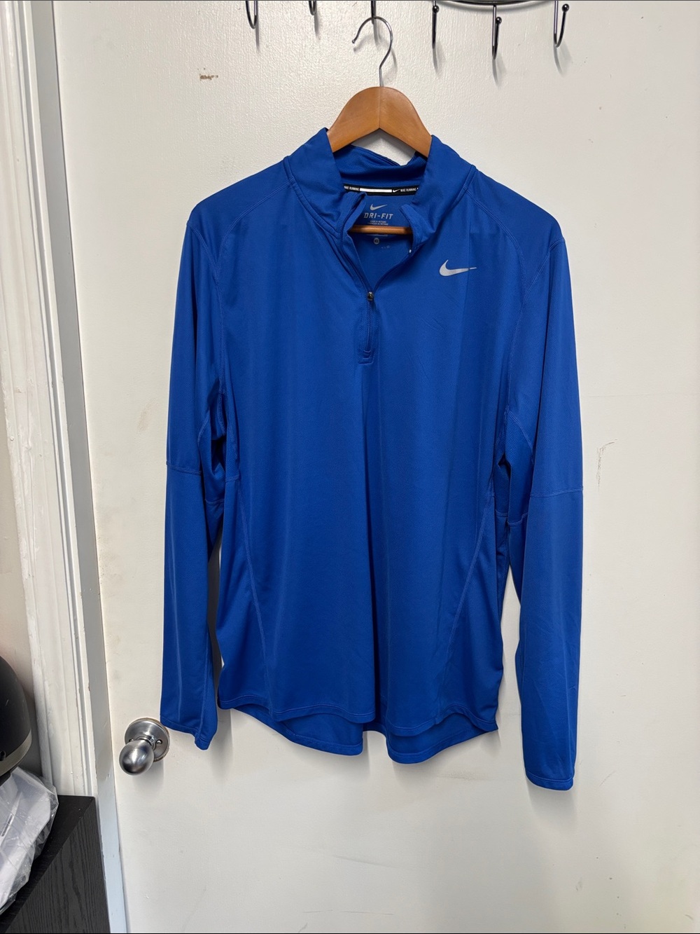 Nike Running Shirt Gray Half-Zip Performance Top